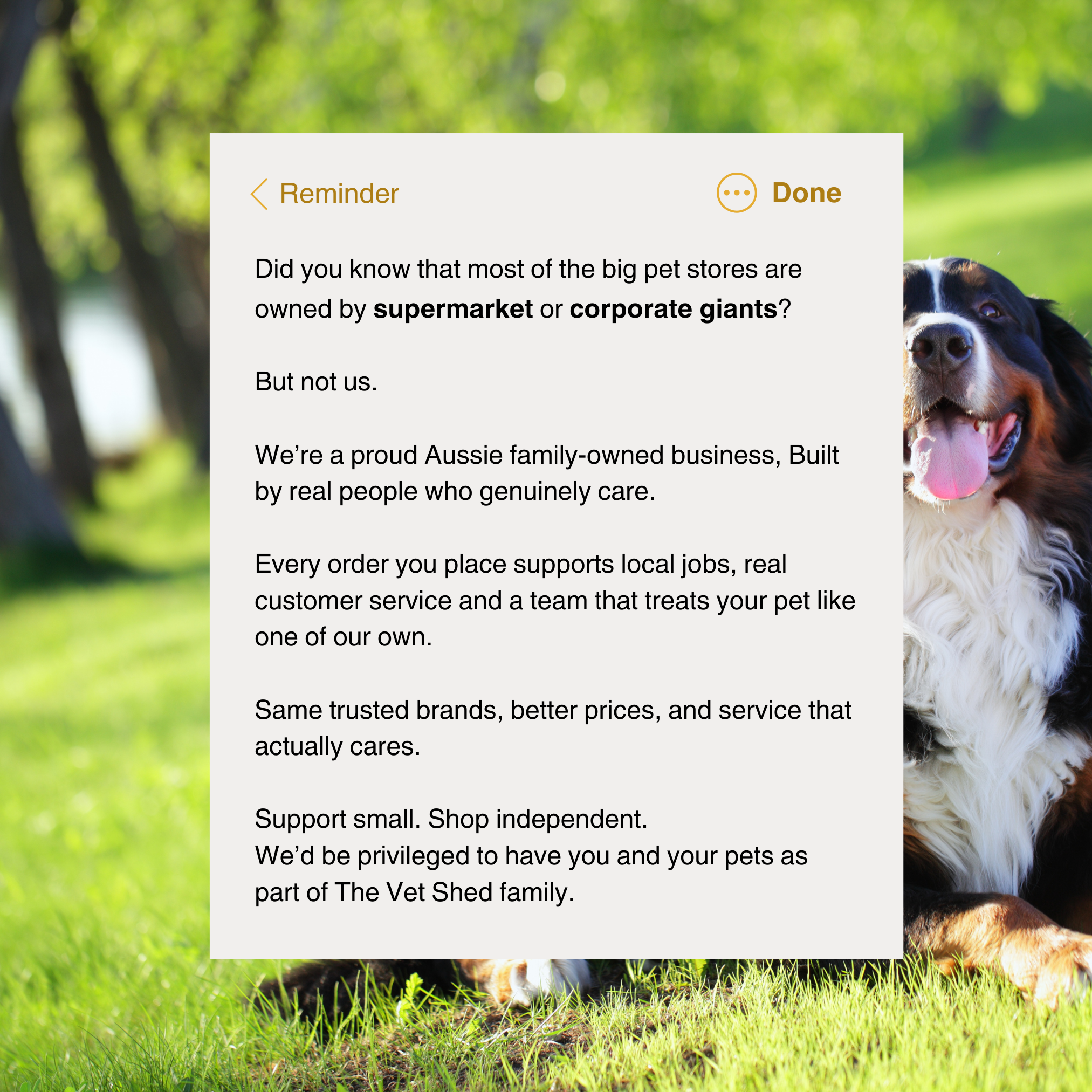 The Vet Shed - Online Pet Store Facebook ad: The Vet Shed | Pet Supplies Online, Where It Costs Less to…