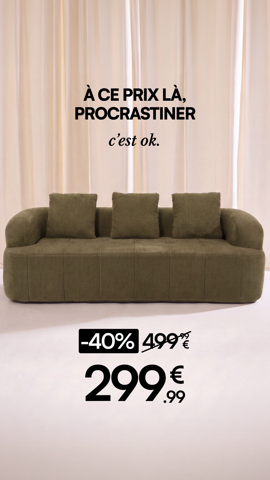 sweeek Facebook ad: -23% sur notre bureau best-seller!