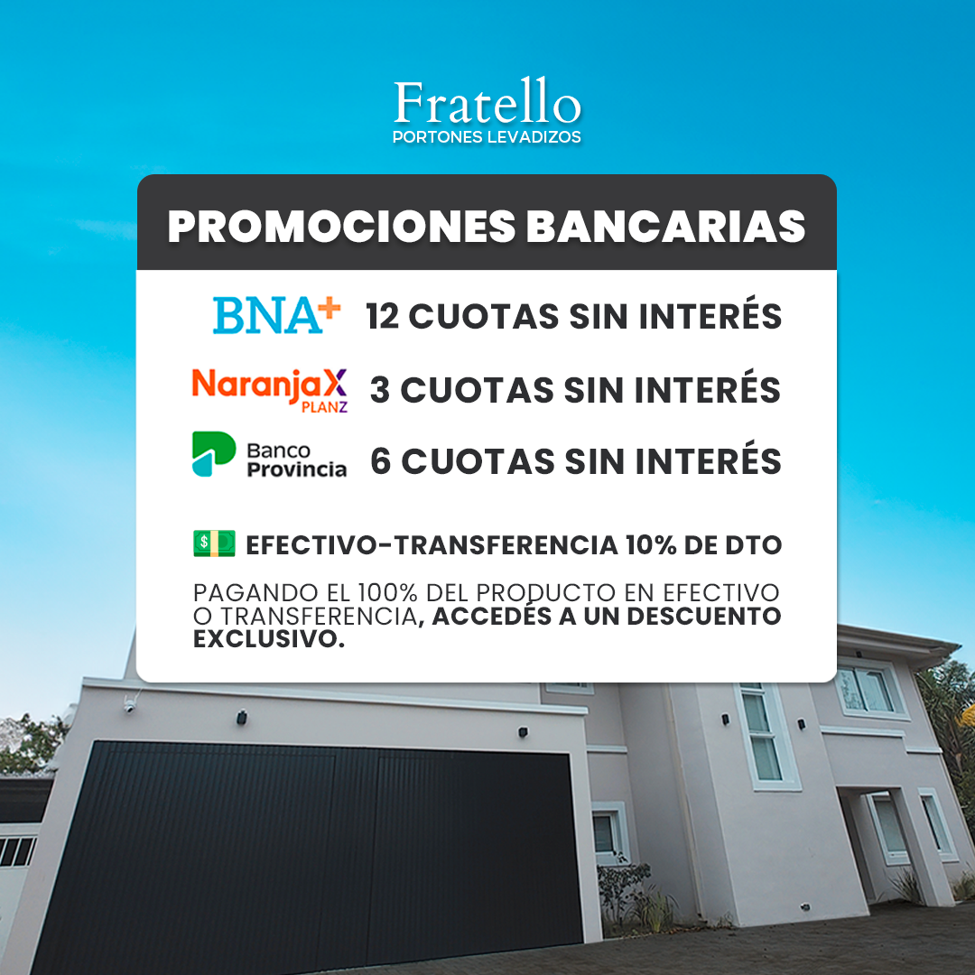 Fratello.portones.levadizos Facebook ad: ¿Querés un ingreso moderno, funcional y con estilo?