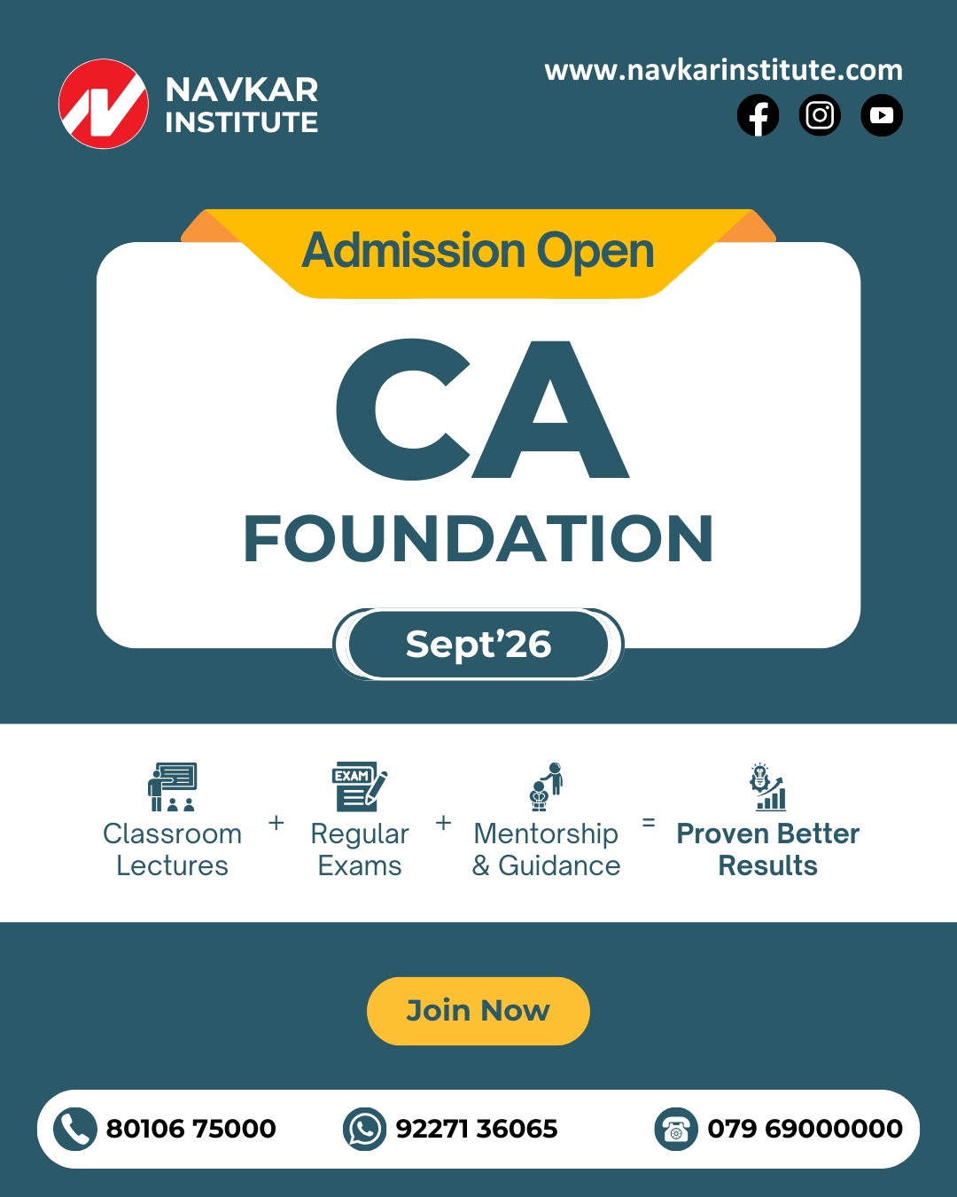 Navkar Institute Facebook ad