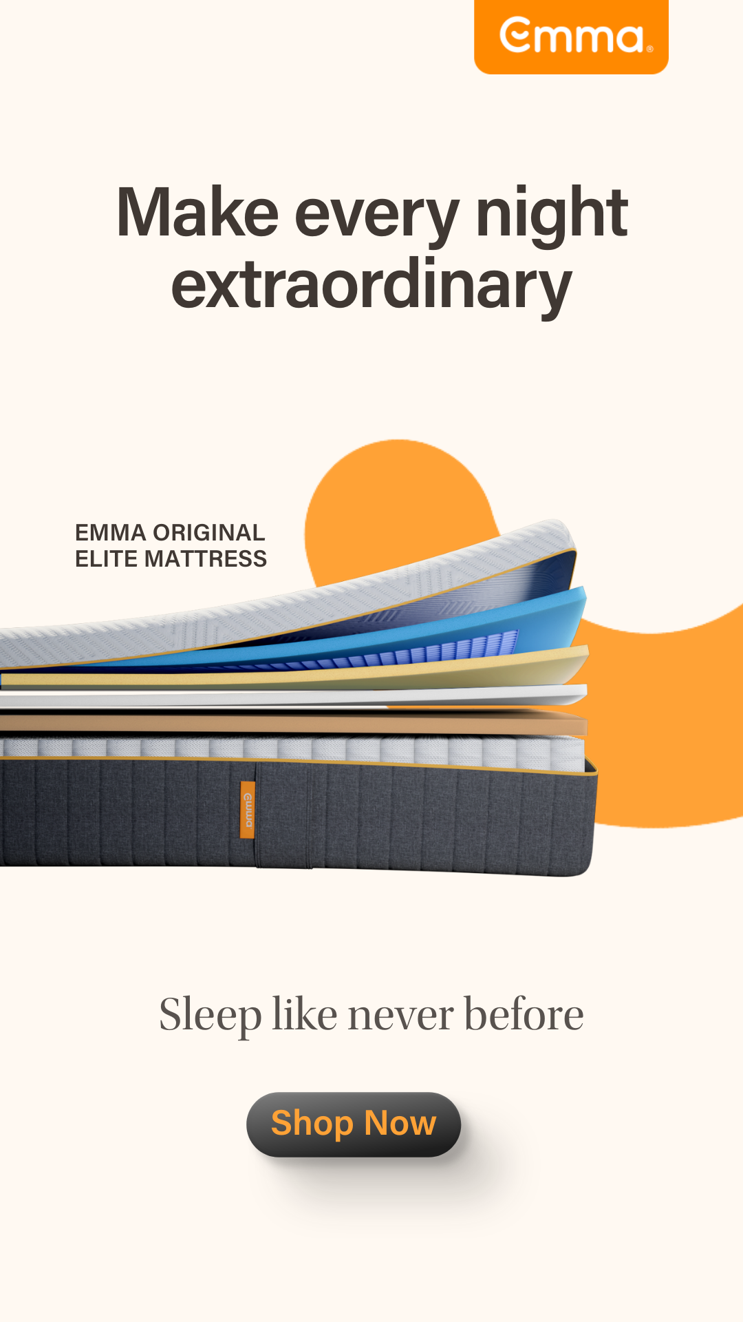 Emma Sleep UK Facebook ad