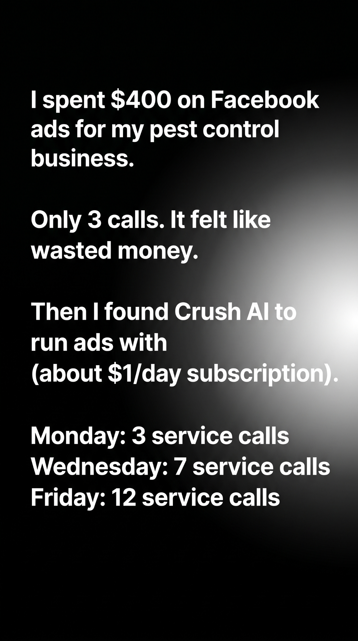 trycrush.ai Facebook ad