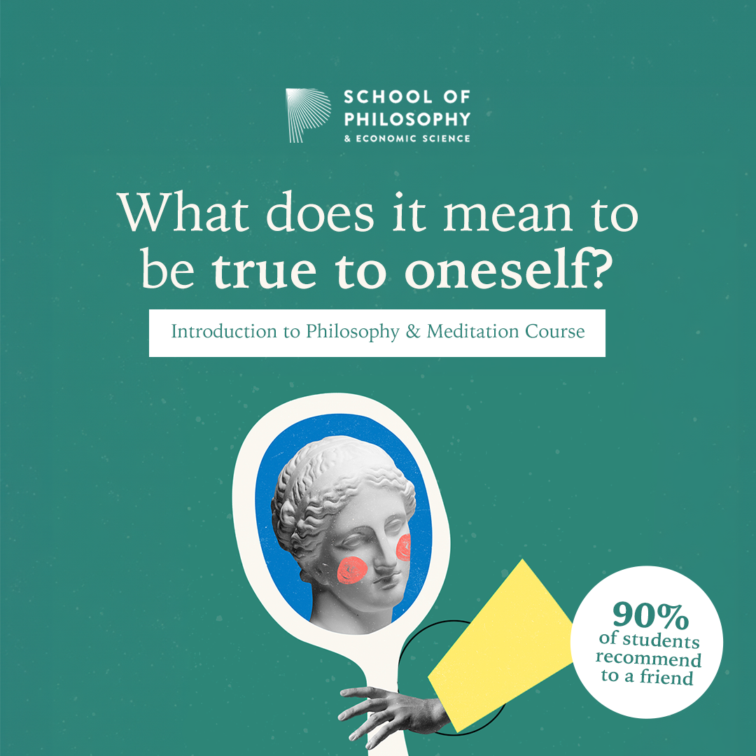 Practical Philosophy Ireland Facebook ad: Course offered at a reduced fee of €25.