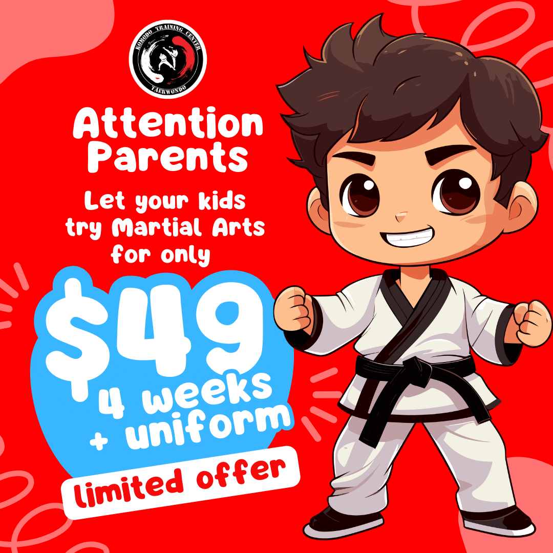 Komodo Training Center Facebook ad: Fun Kids Martial Arts Classes, Start Today!