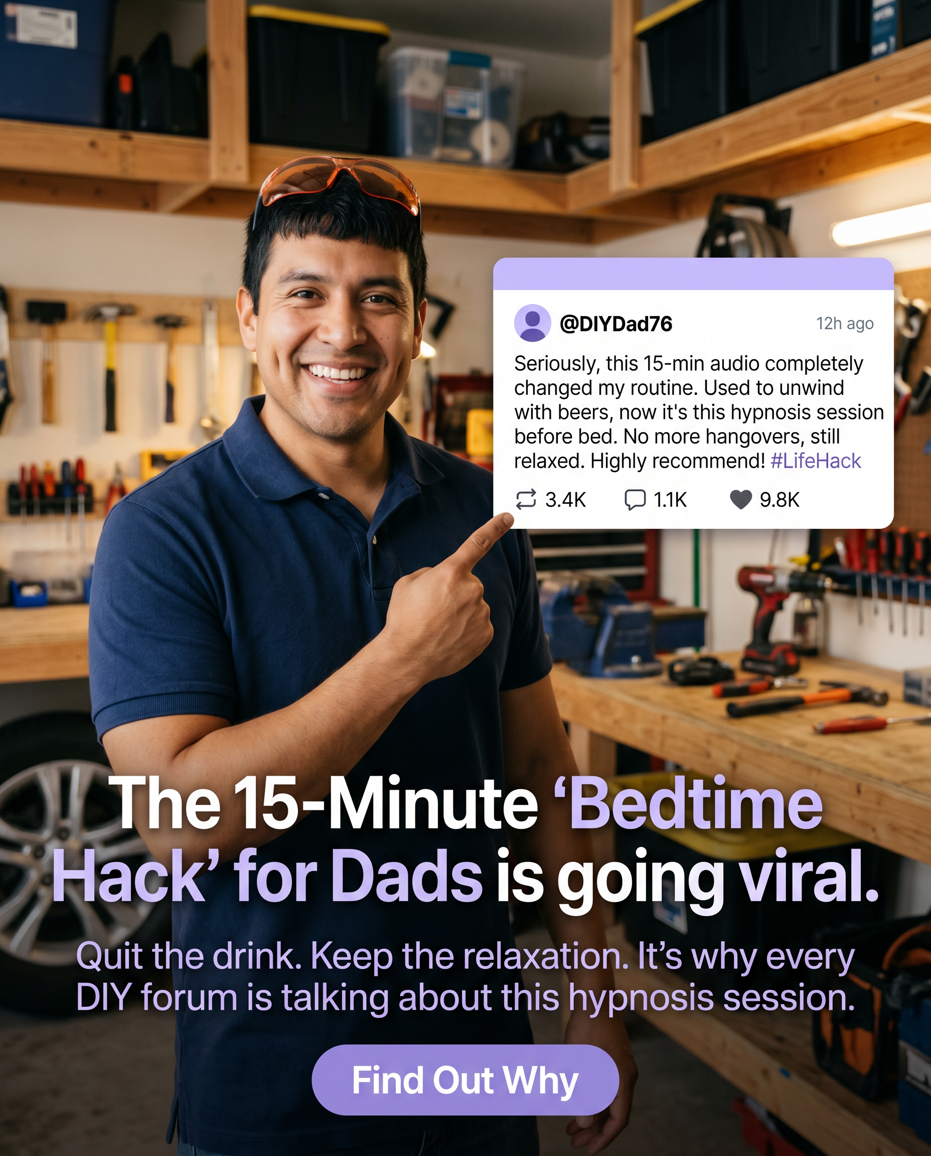 Hypnosis to Stop Drinking Facebook ad