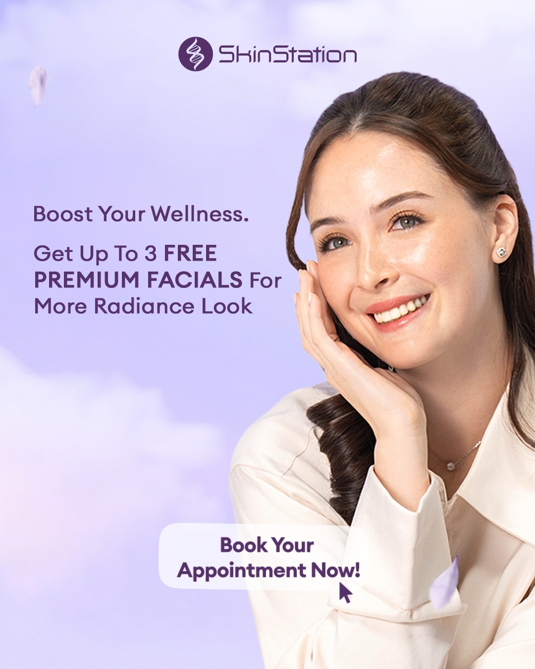 SkinStation Facebook ad: GLOW FROM YOUR WELLNESS ROUTINE