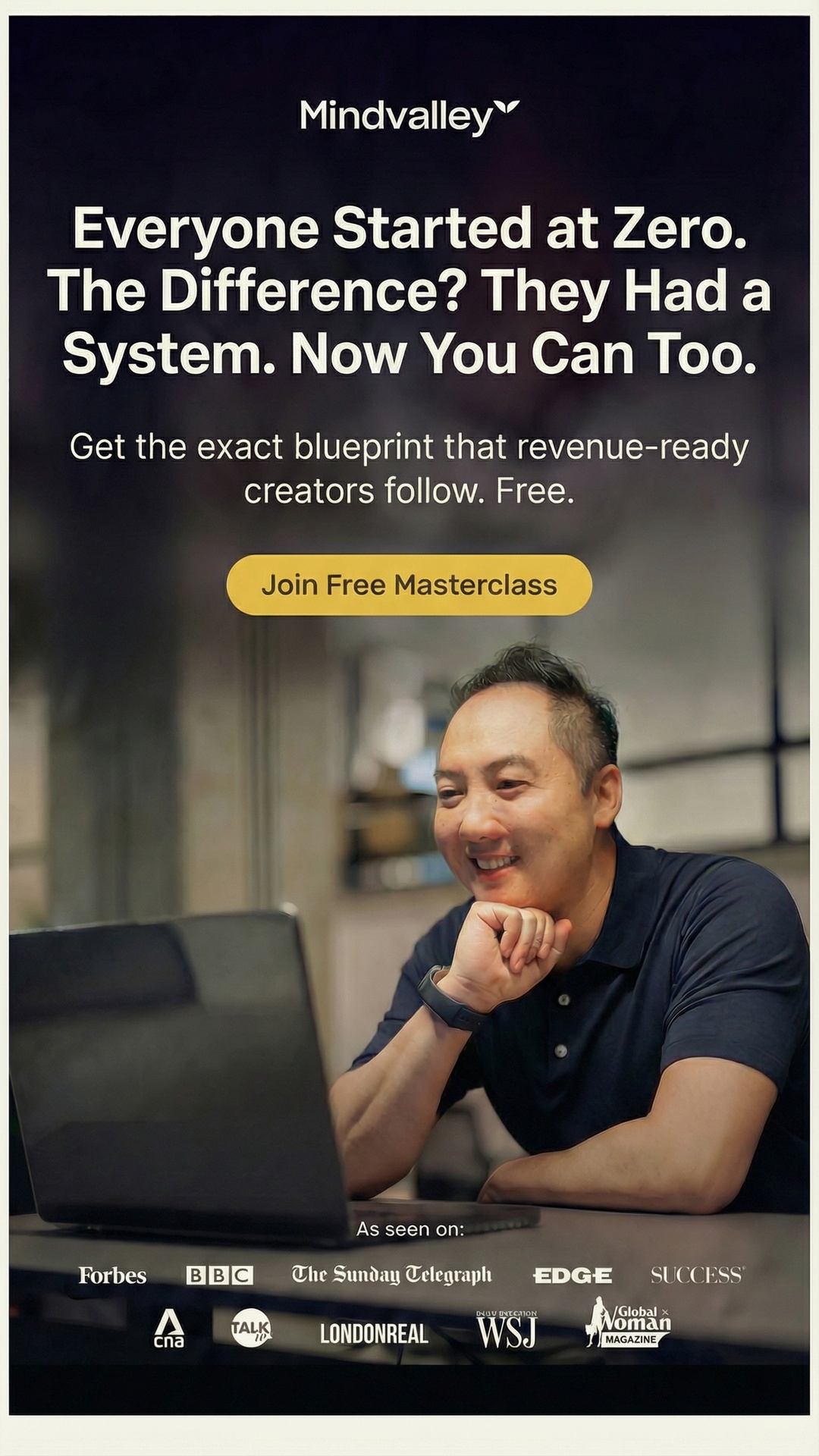 Mindvalley Facebook ad from Apr 13, 2026