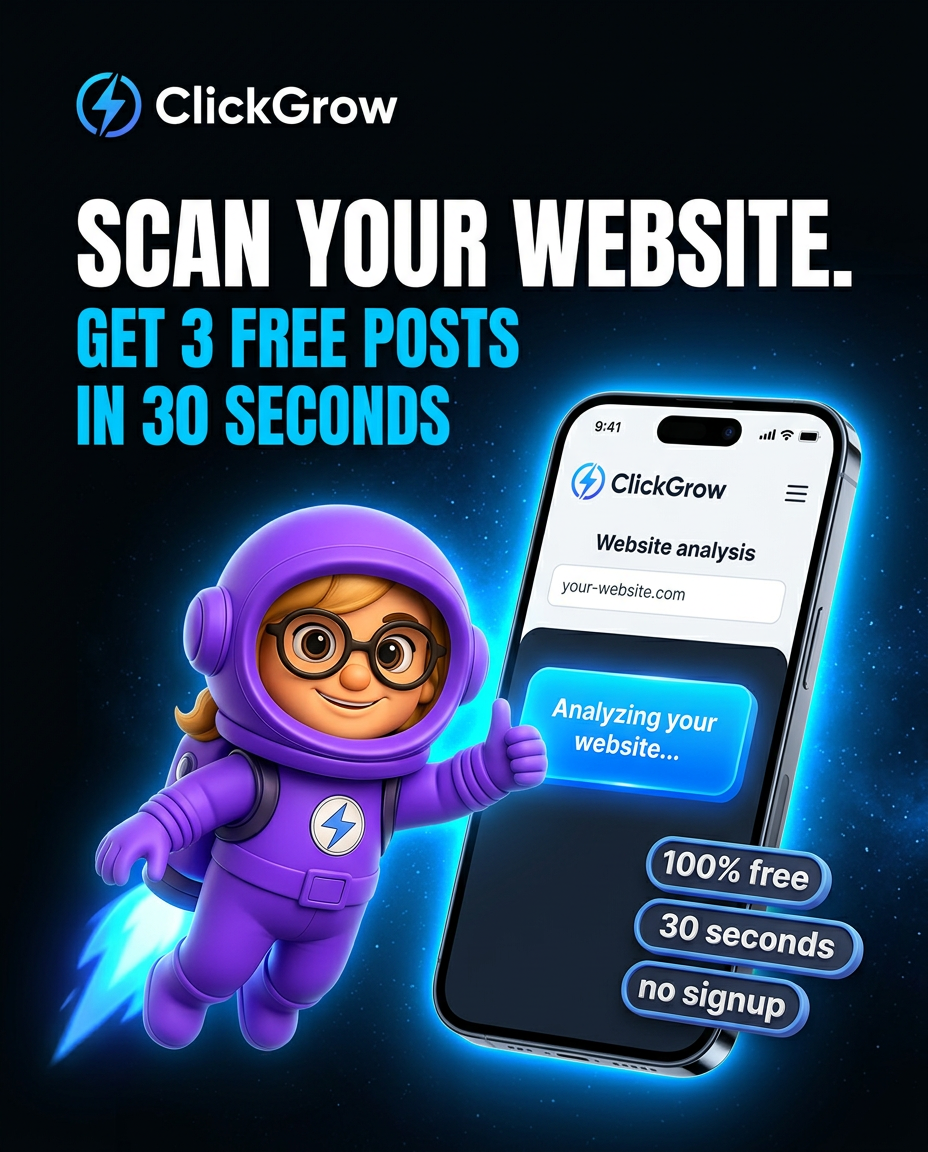 ClickGrow AI Facebook ad