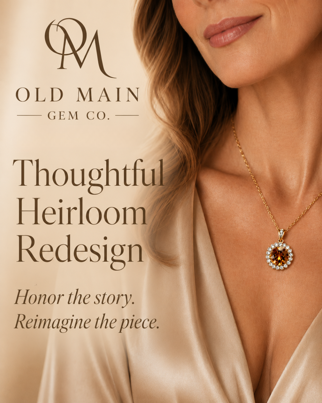 Old Main Gem Co. Facebook ad: Reimagine Your Heirlooms