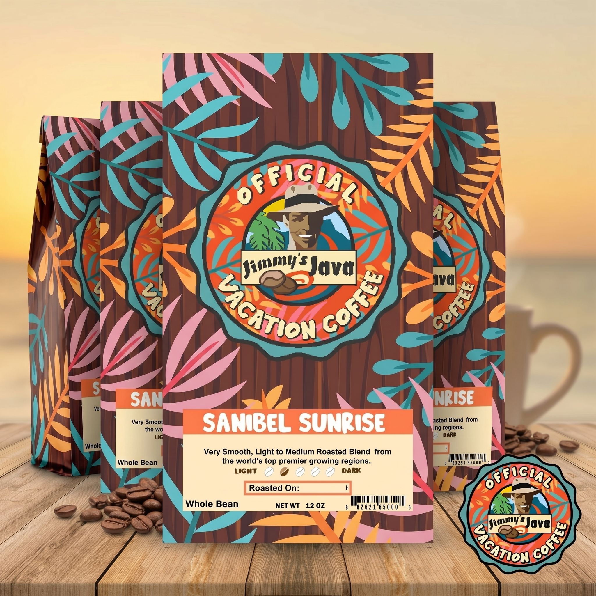 Jimmy's Java Facebook ad: Taste the Sanibel Sunrise