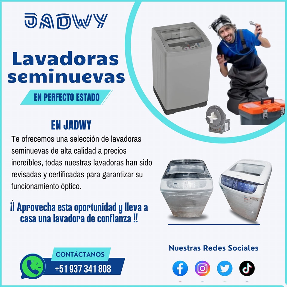 JADWY Facebook ad: Lavadoras Seminuevas en excelentes condiciones %…