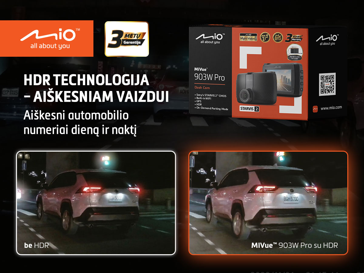 Mio Lietuva Facebook ad: Vaizdo registratorius Mio MiVue.