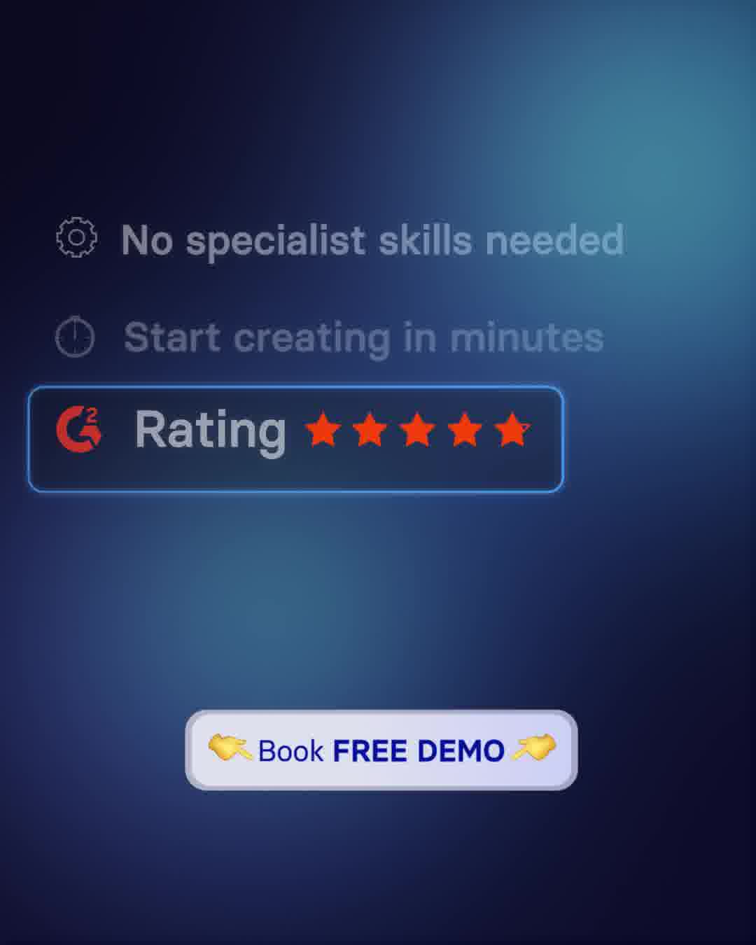 Synthesia Facebook ad: Book a FREE demo now