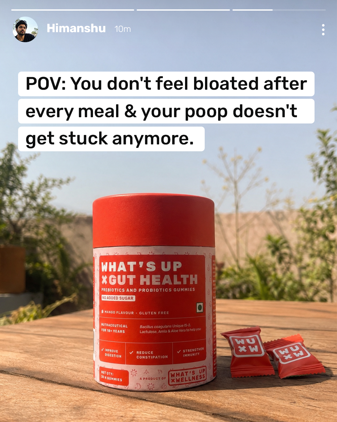 What's Up Wellness Gummies Facebook ad from Jul 21, 2026