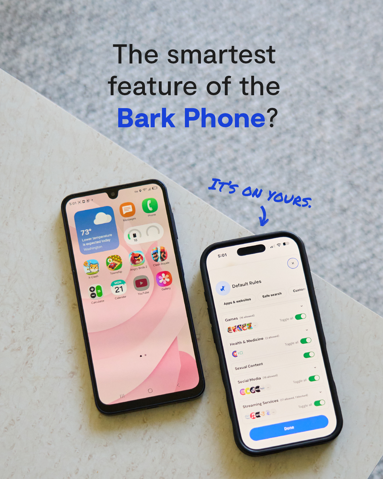 Bark - Parental Controls Facebook ad: Safer First Phone