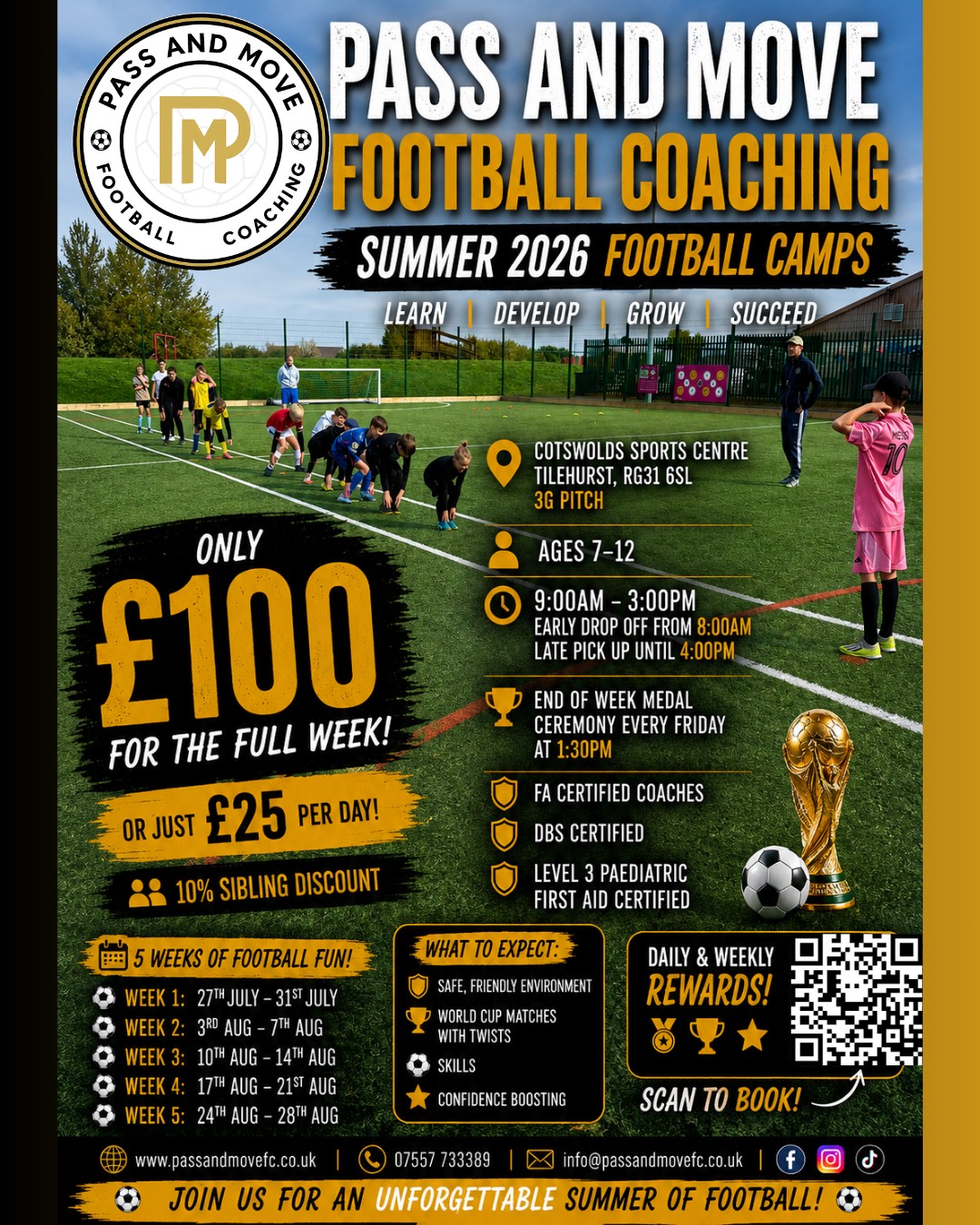 Pass and Move Football Coaching Facebook ad