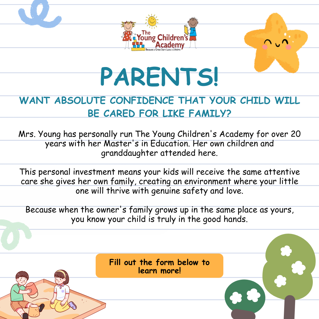The Young Children's Academy Facebook ad: PSA: Parents!