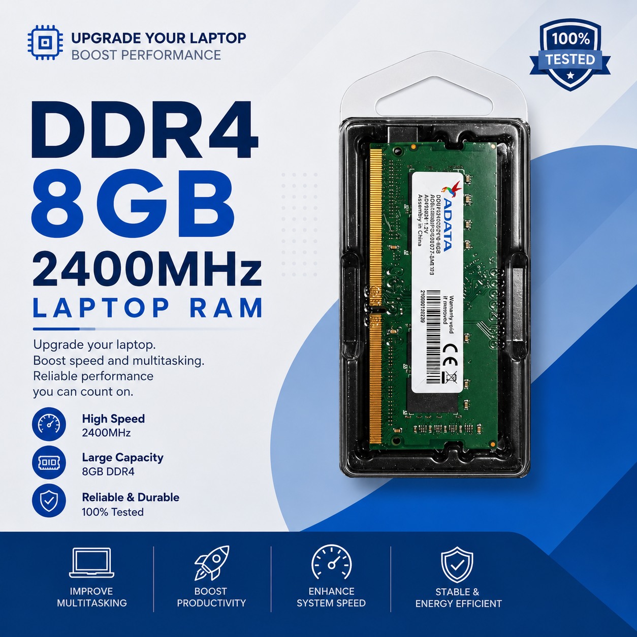 International Business Machine Co. IBMC Facebook ad: **Upgrade Your Laptop with 8GB DDR4 2400MHz RAM!**