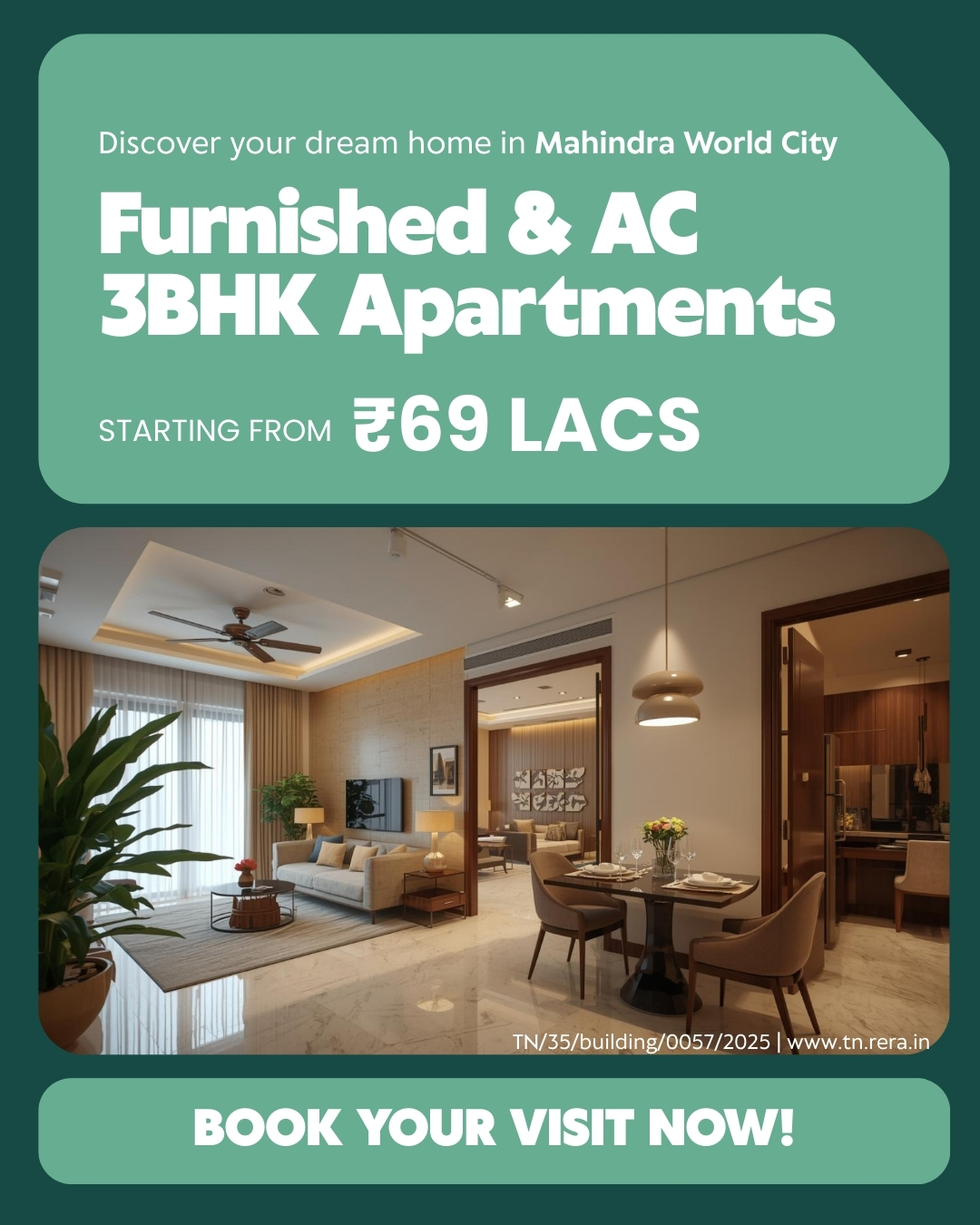 Mahindra World City Apartments Facebook ad