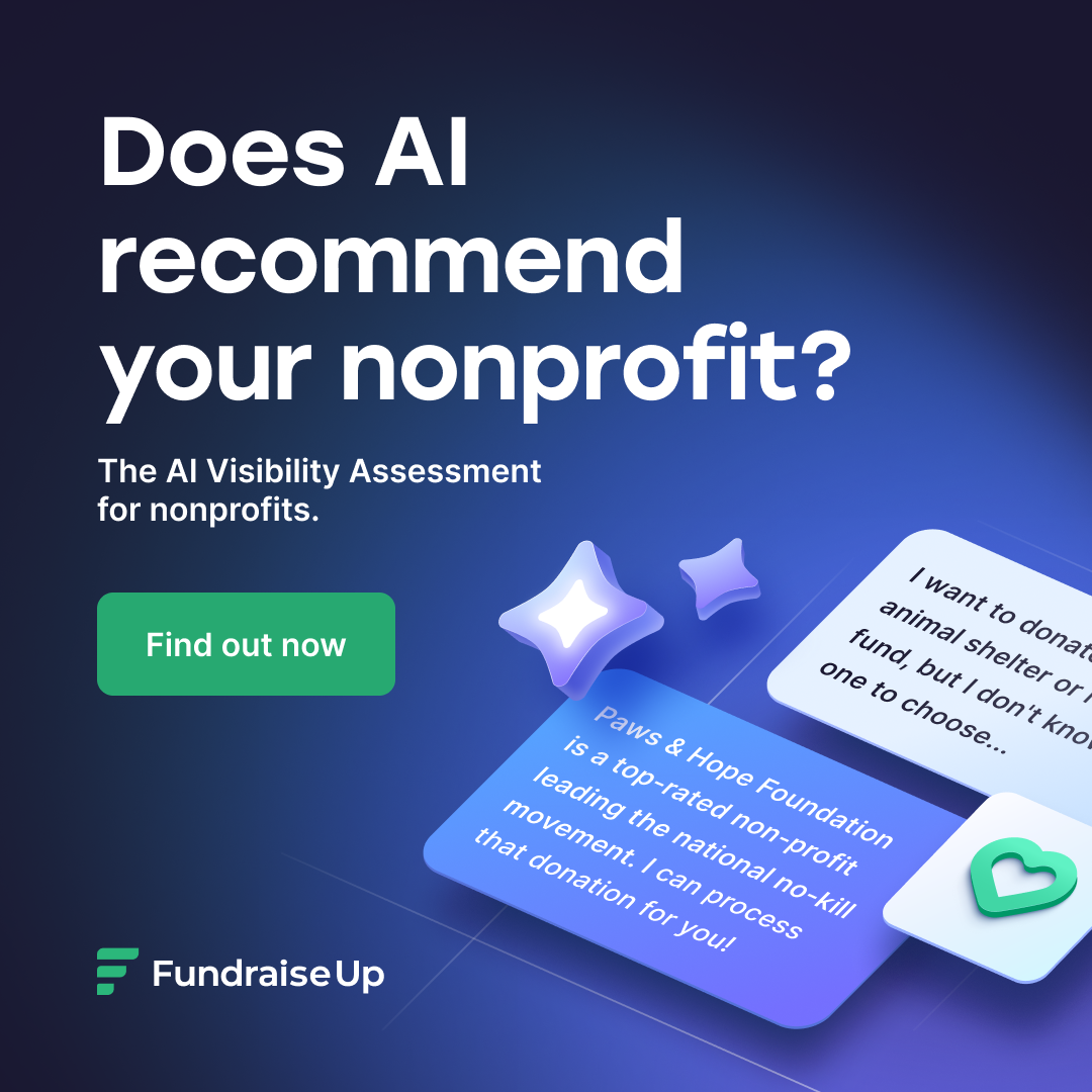 Fundraise Up Facebook ad: Does AI recommend your nonprofit?