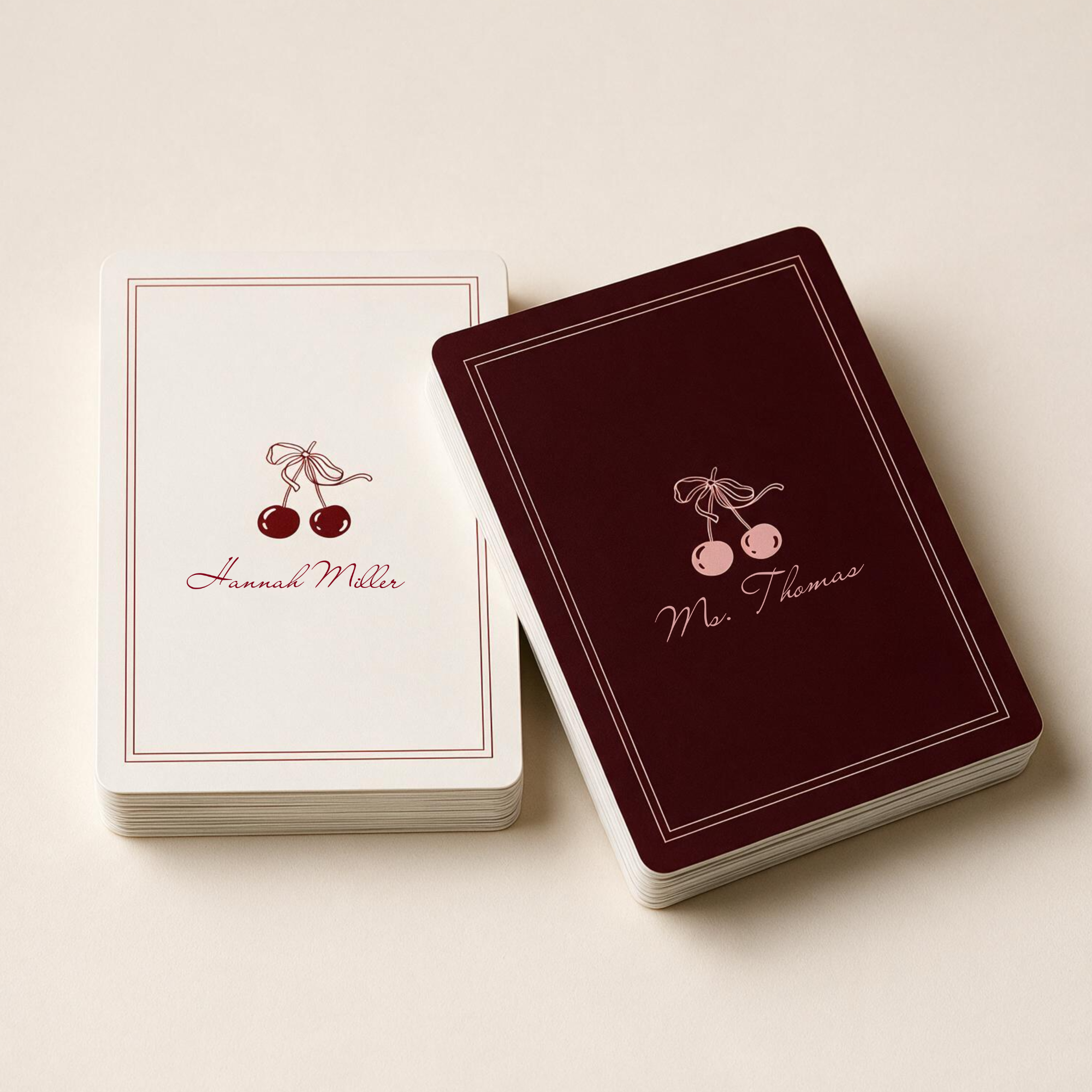 Sealed Studios Facebook ad: Custom Playing Card Deck With Initials For Wedding…