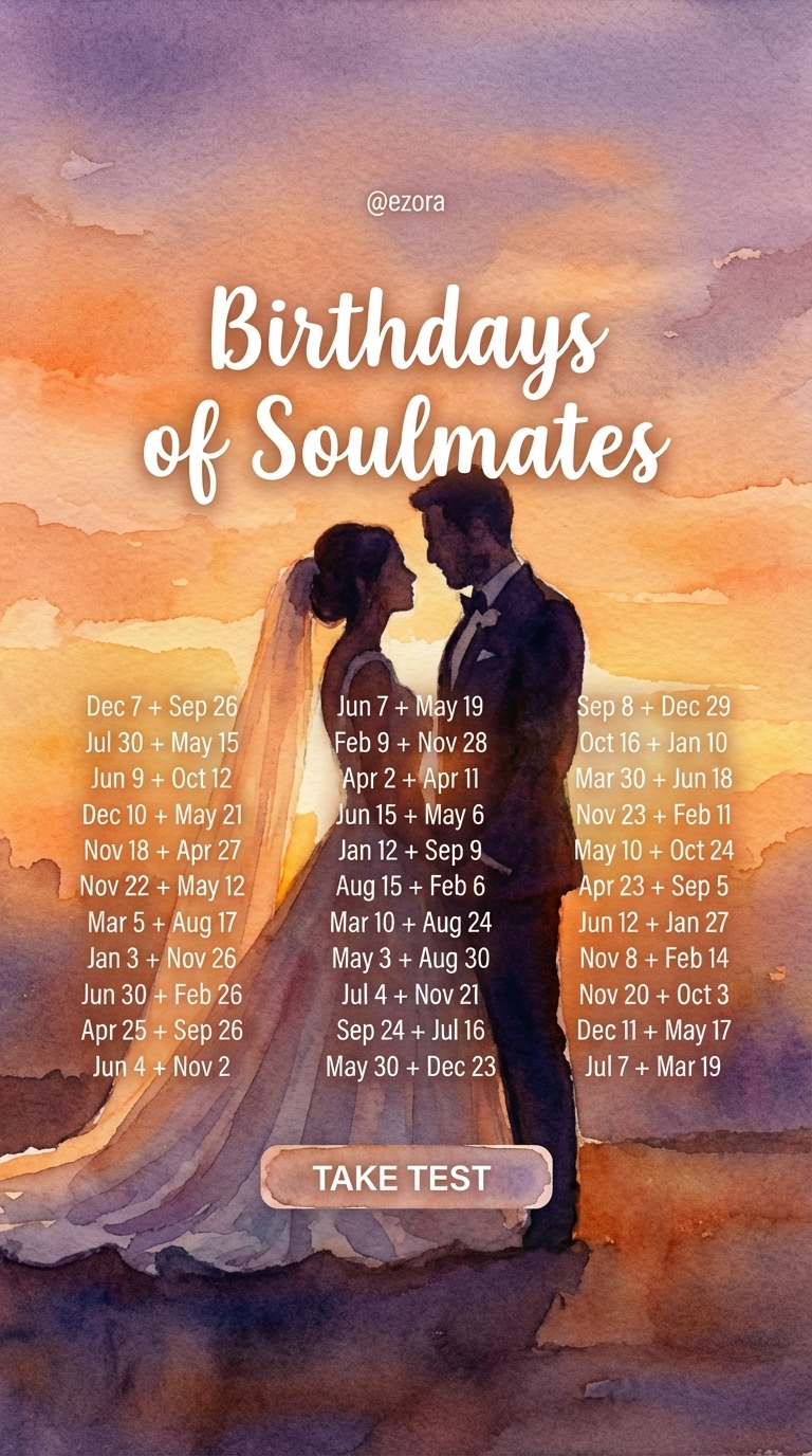Azora - Soulmate Reveal Facebook ad: Soulmate Birthdays Revealed