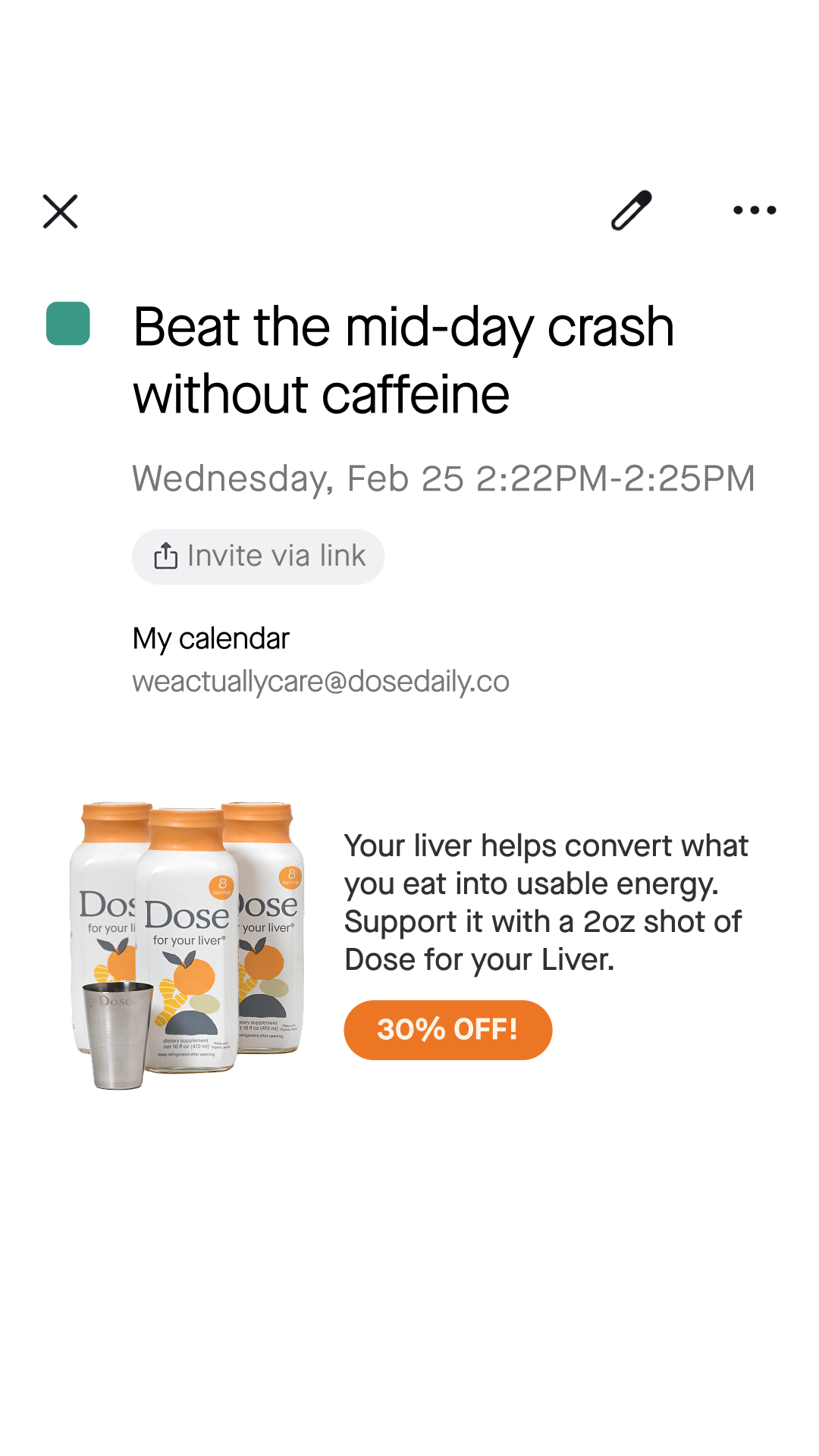 Dose Facebook ad