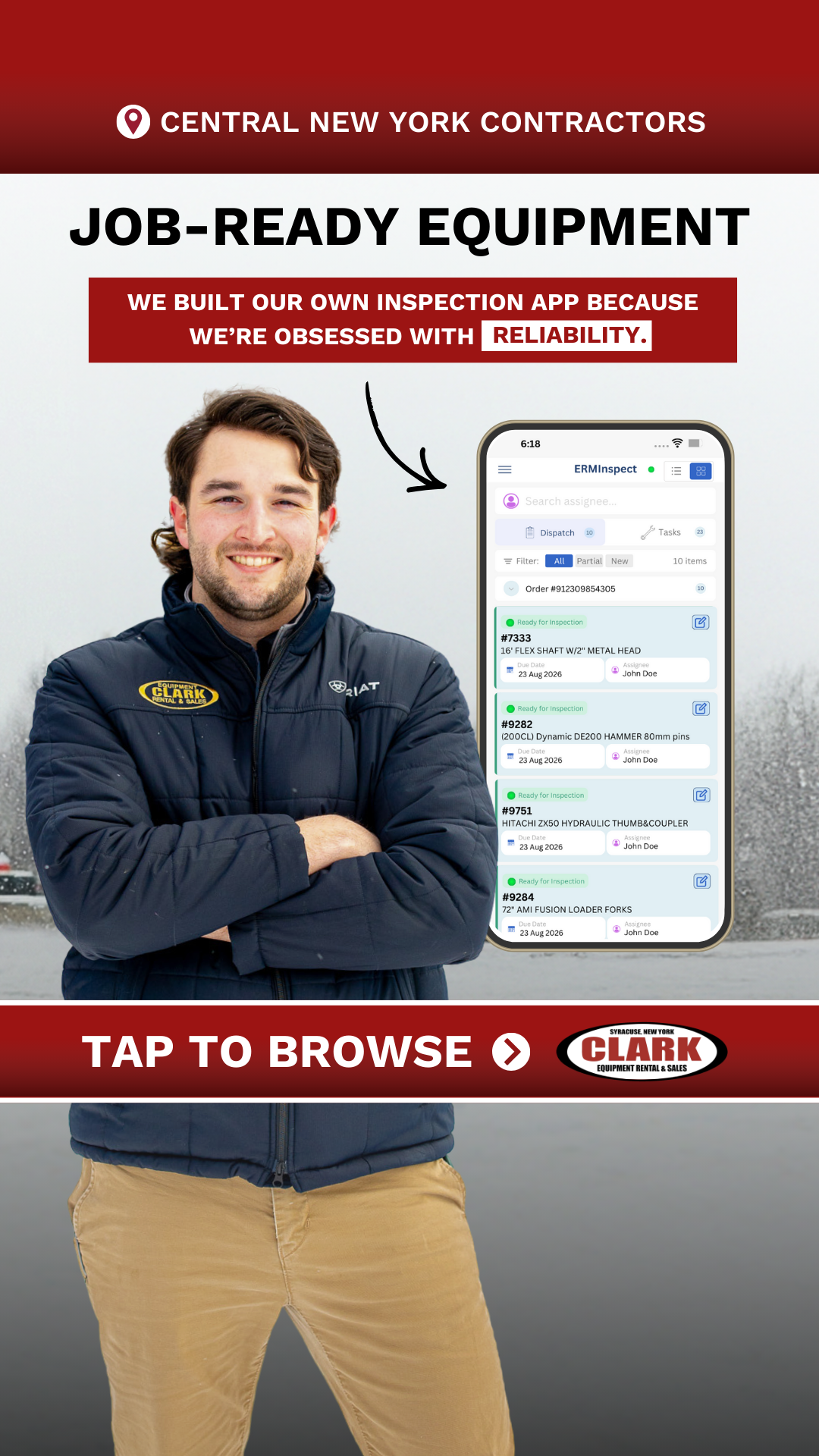 Clark Equipment Rental & Sales Facebook ad