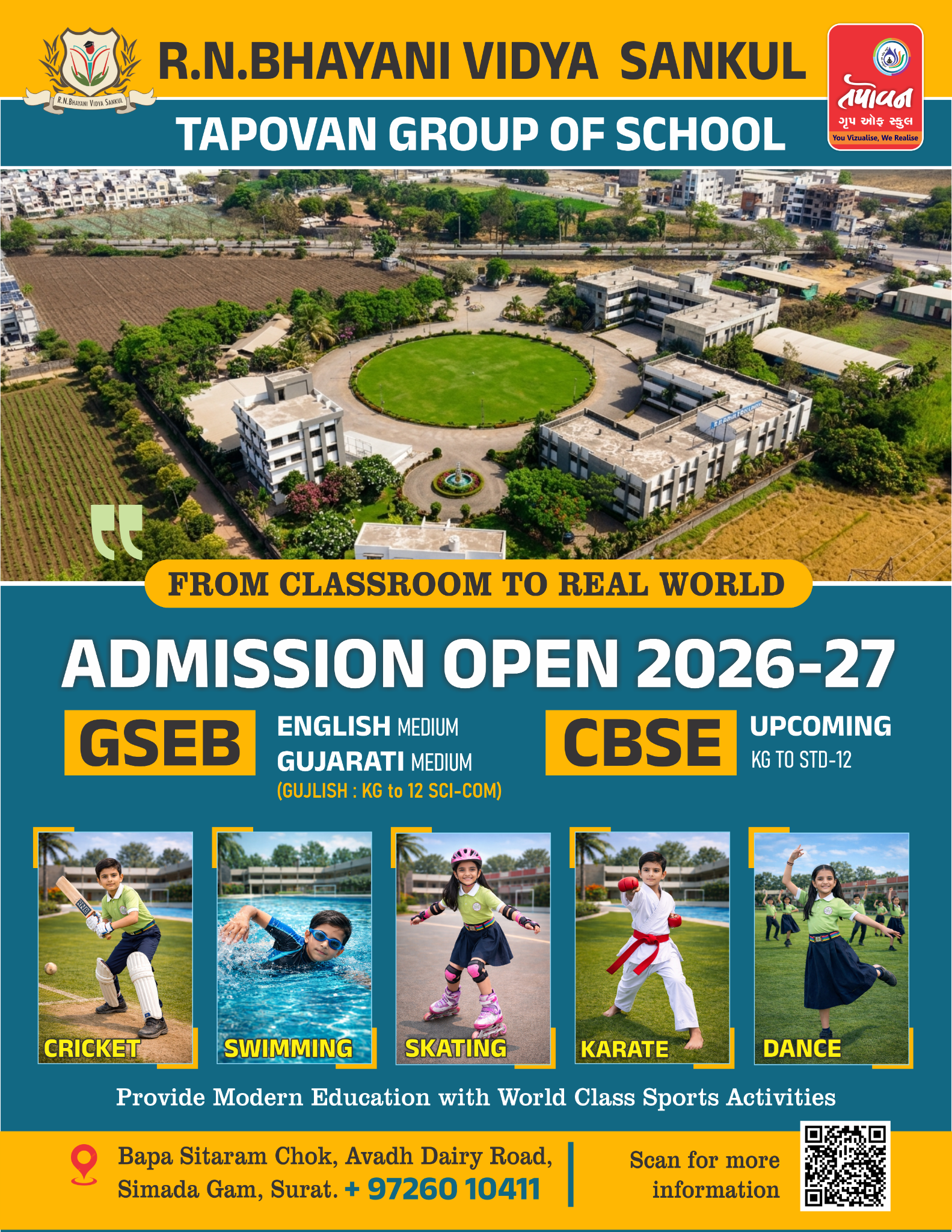 R N Bhayani Vidya Sankul Facebook ad: Admission Open 2026-27 | Give Your Child a World-Class…