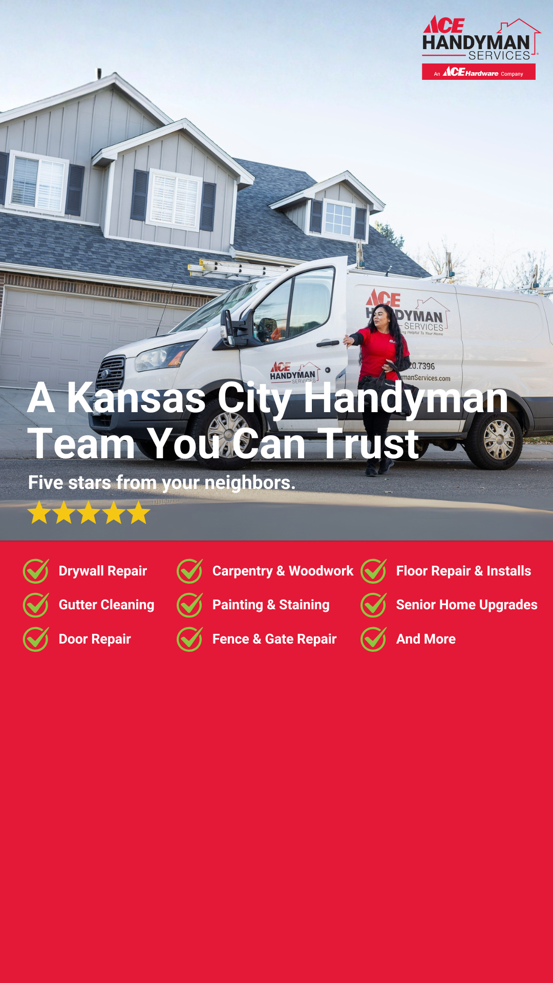 Westlake Ace Handyman Services Kansas City Metro Facebook ad