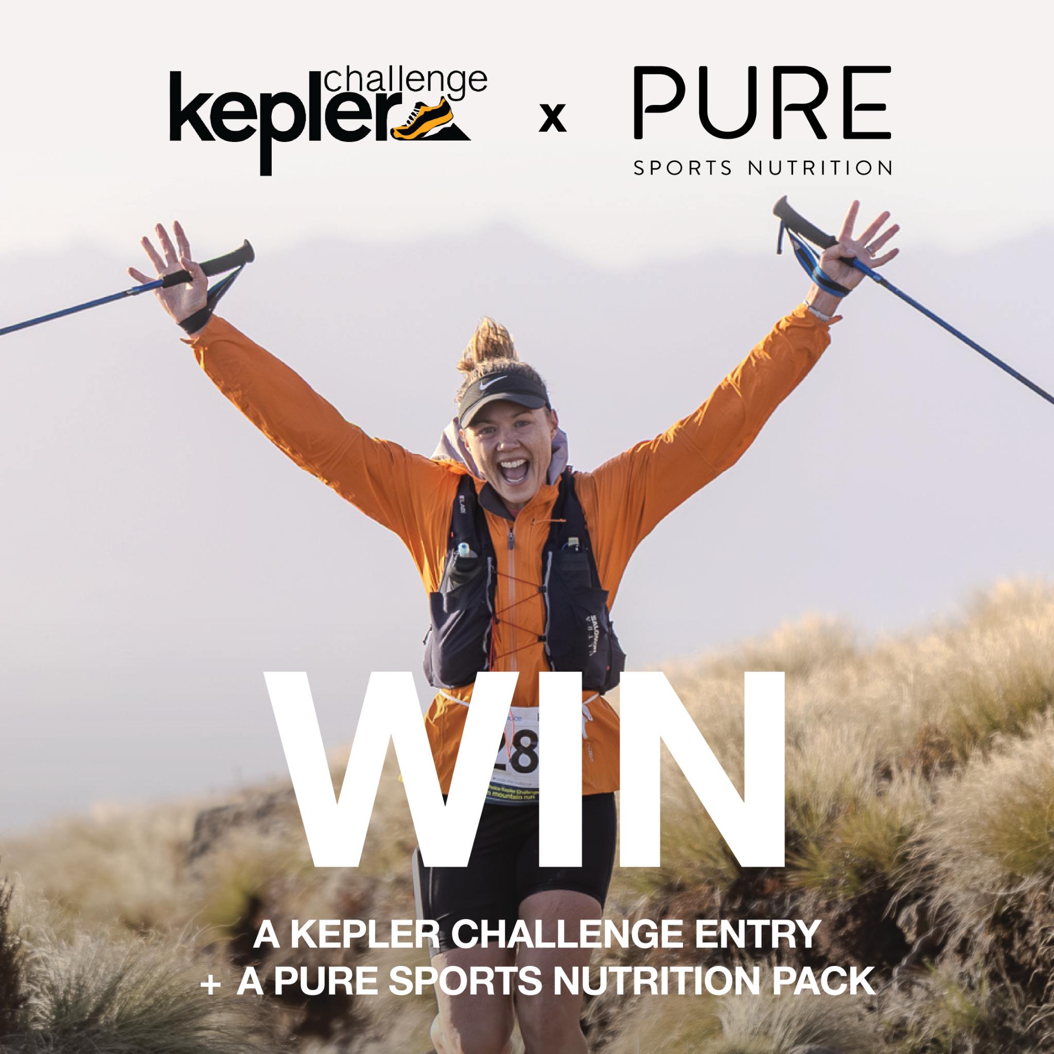 PURE Sports Nutrition Facebook ad: Win An Entry + PURE Pack