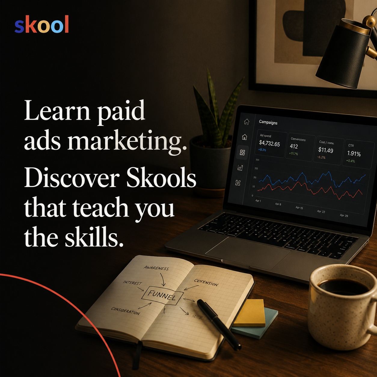 Skool Facebook ad