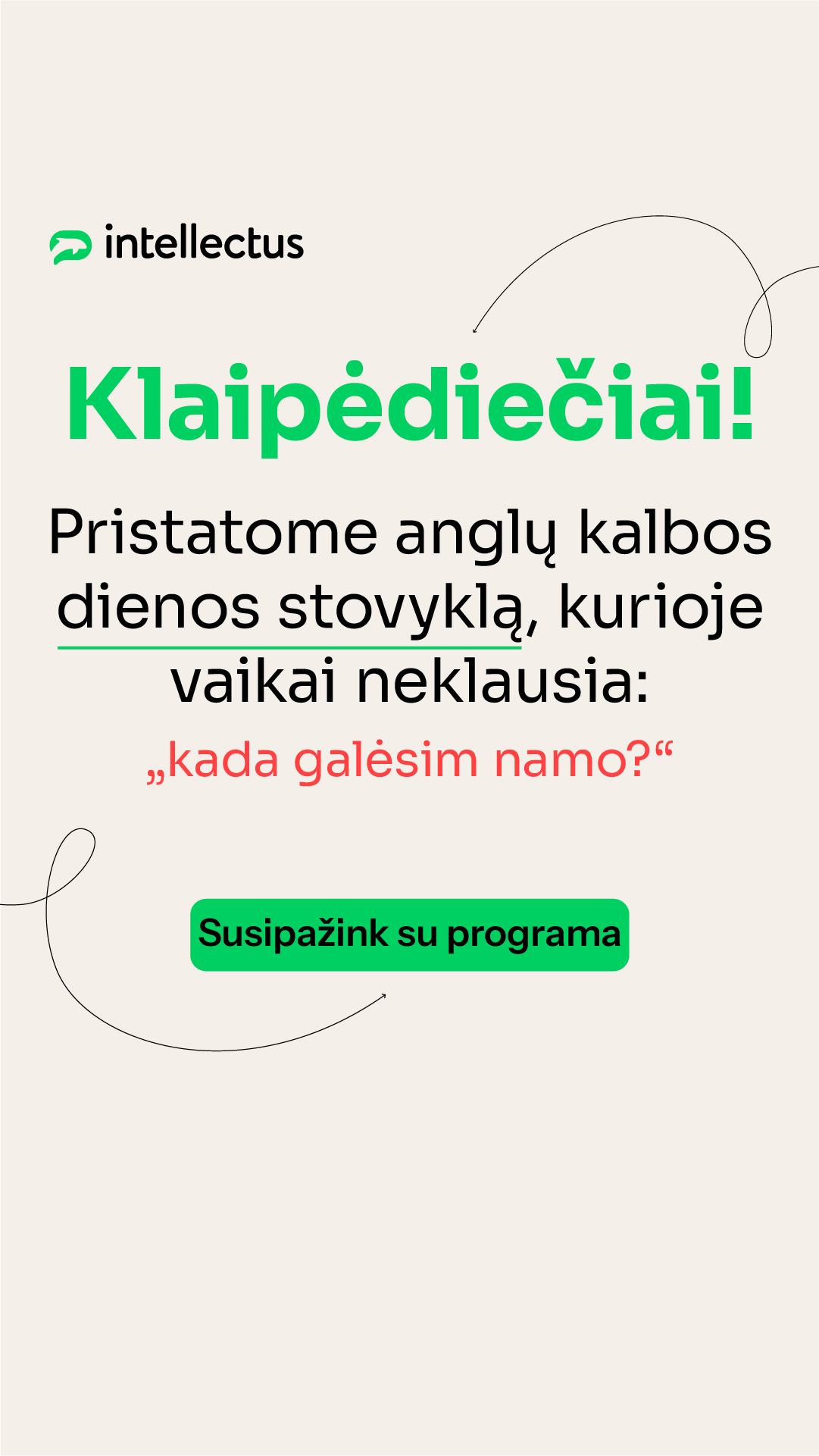 Anglų kalbos mokykla „Intellectus“ Facebook ad