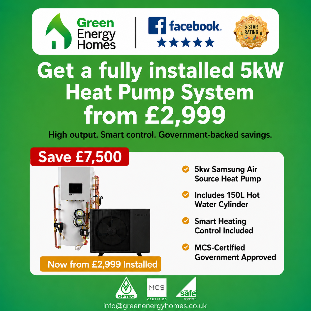 Green Energy Homes Facebook ad