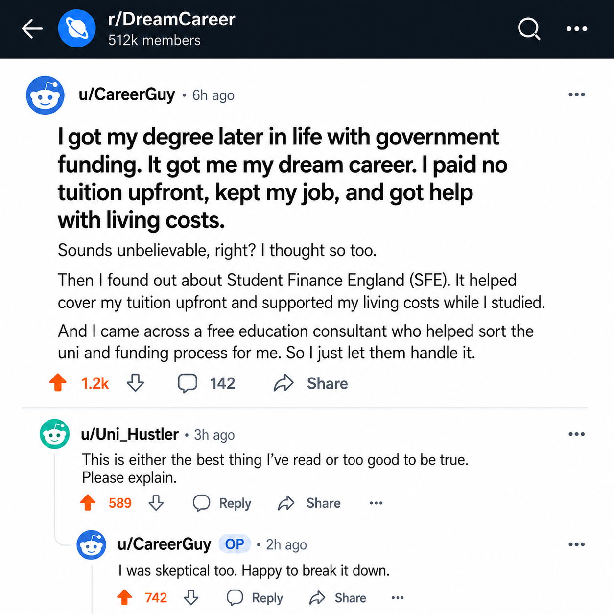 PrimeLeed Facebook ad: It May Not Be Too Late to Get Your Degree