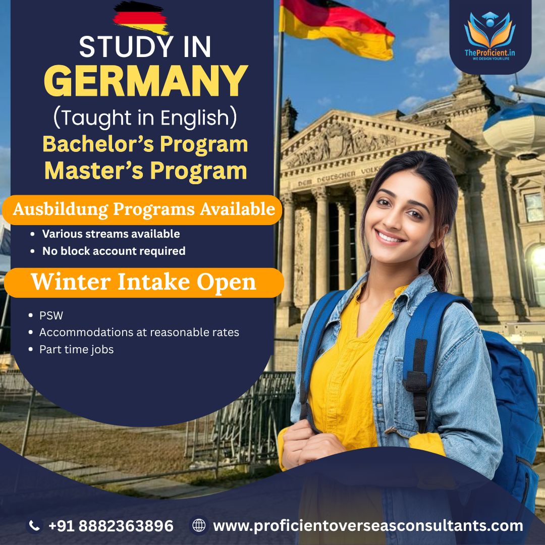 Proficient Overseas Consultants Facebook ad: Study in Germany, Winter Intake Open