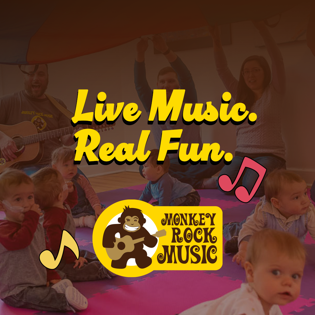 Monkey Rock Music Facebook ad: Free Music Drop-In for Children of All Ages!