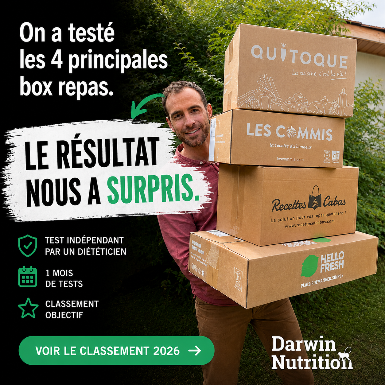 Darwin Nutrition Facebook ad: Le résultat nous a surpris.