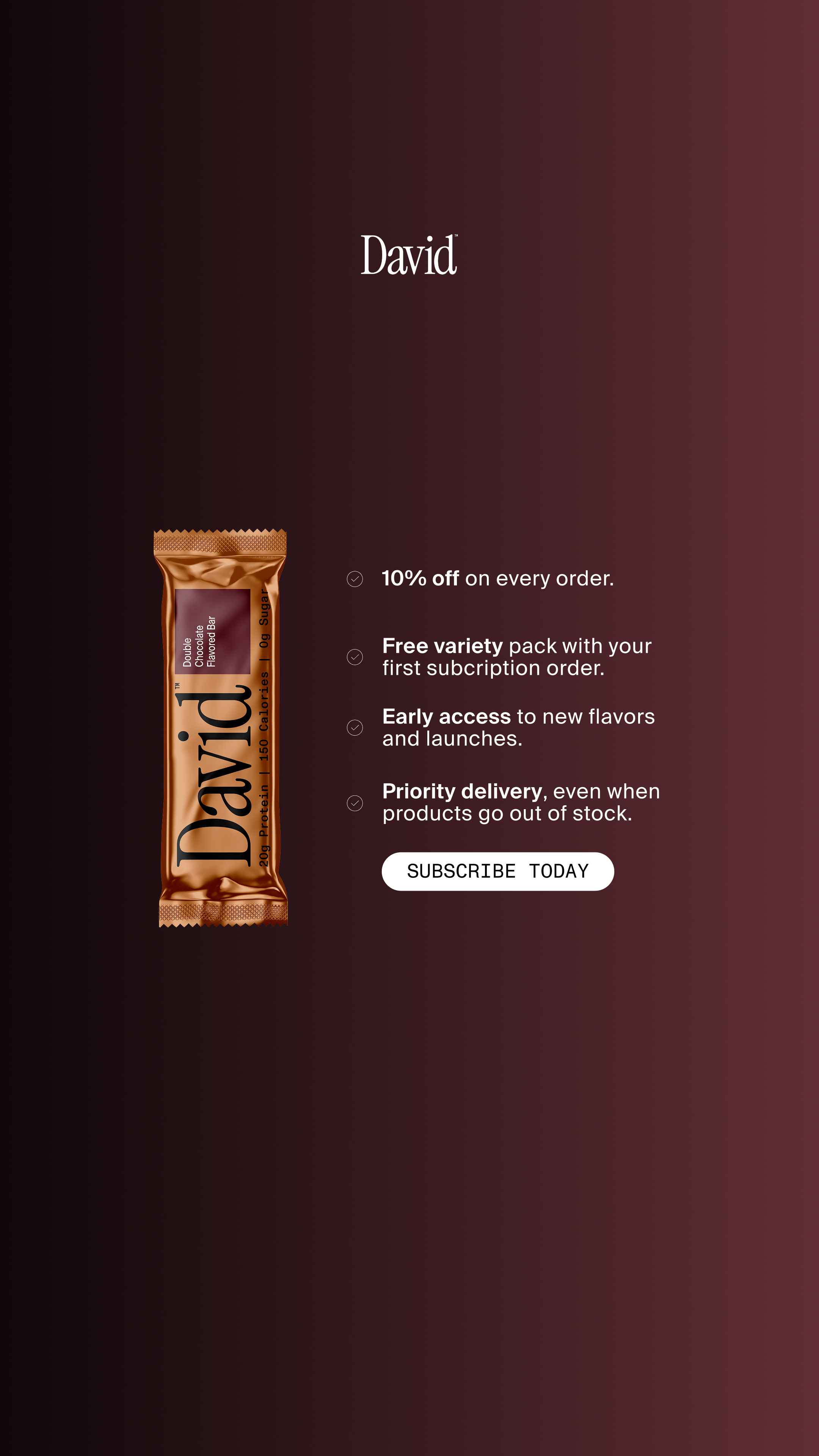 David Protein Facebook ad
