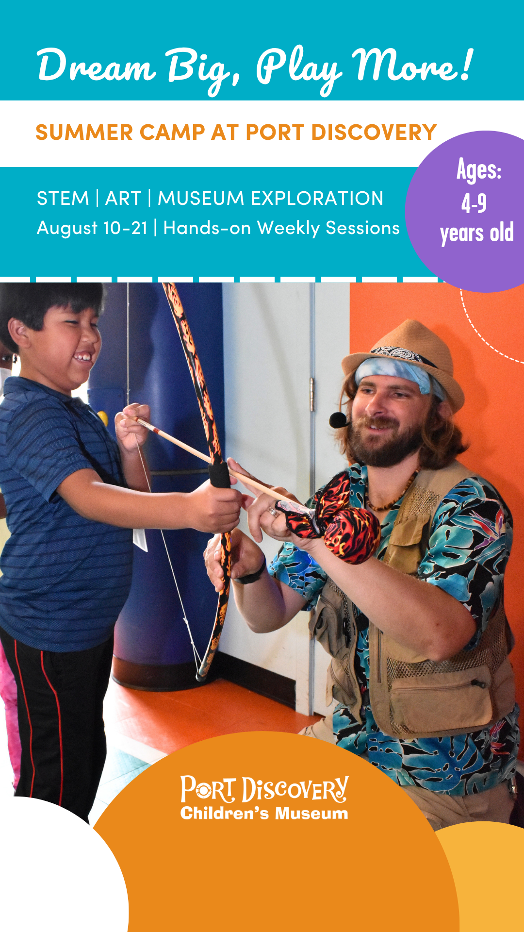 Port Discovery Children's Museum Facebook ad from Apr 20, 2026