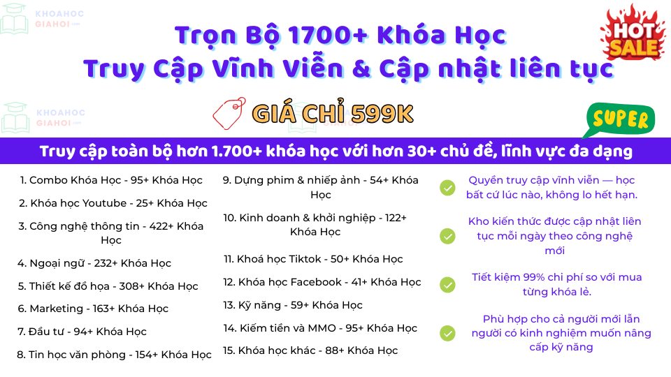 Khóa học giá hời Facebook ad: BẠN MUỐN NÂNG CẤP KỸ NĂNG, NHƯNG KHÓA…