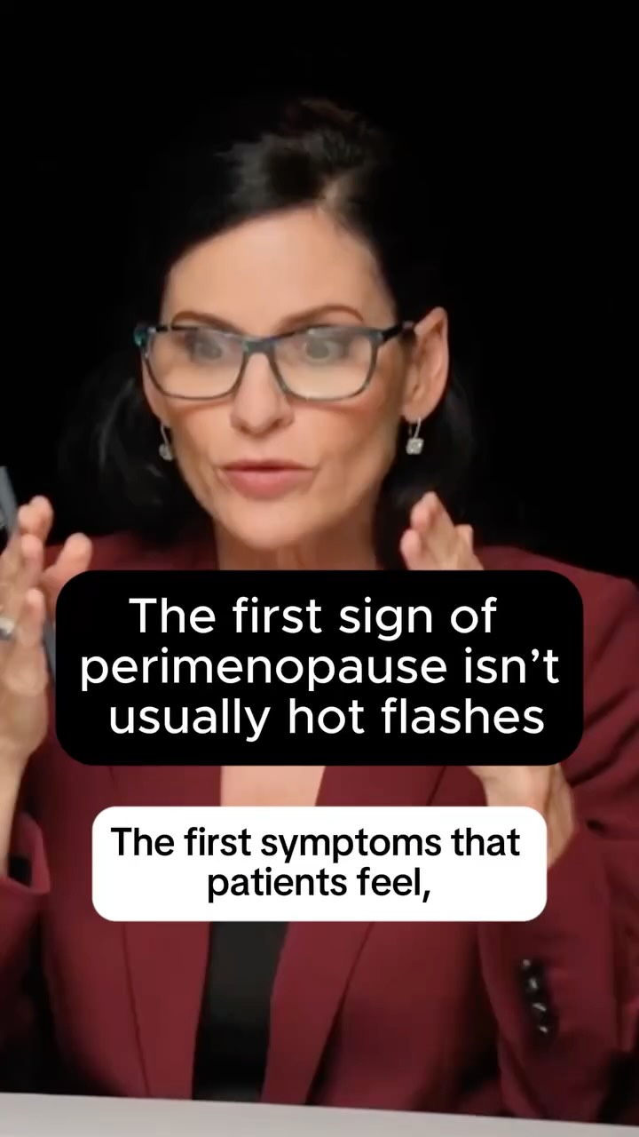 The Pause Life by Dr. Mary Claire Haver Facebook ad: One of the first signs of perimenopause isn’t…