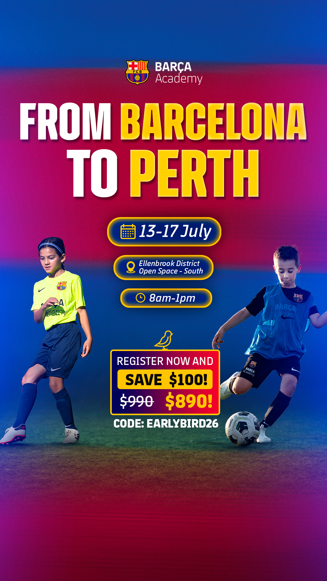 Barça Academy Australia & New Zealand Facebook ad