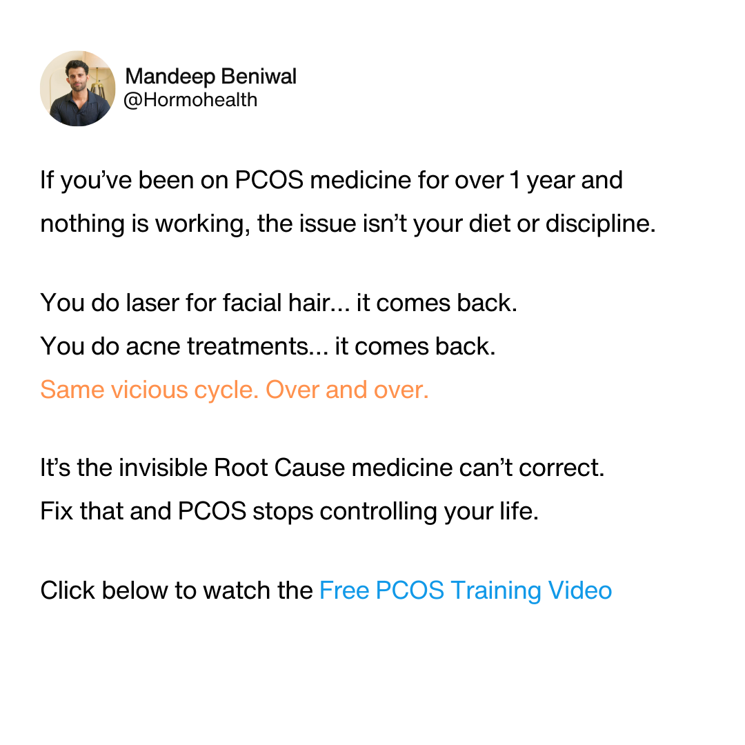 Hormohealth Facebook ad: Working Women 25+ With PCOS, This Is For You