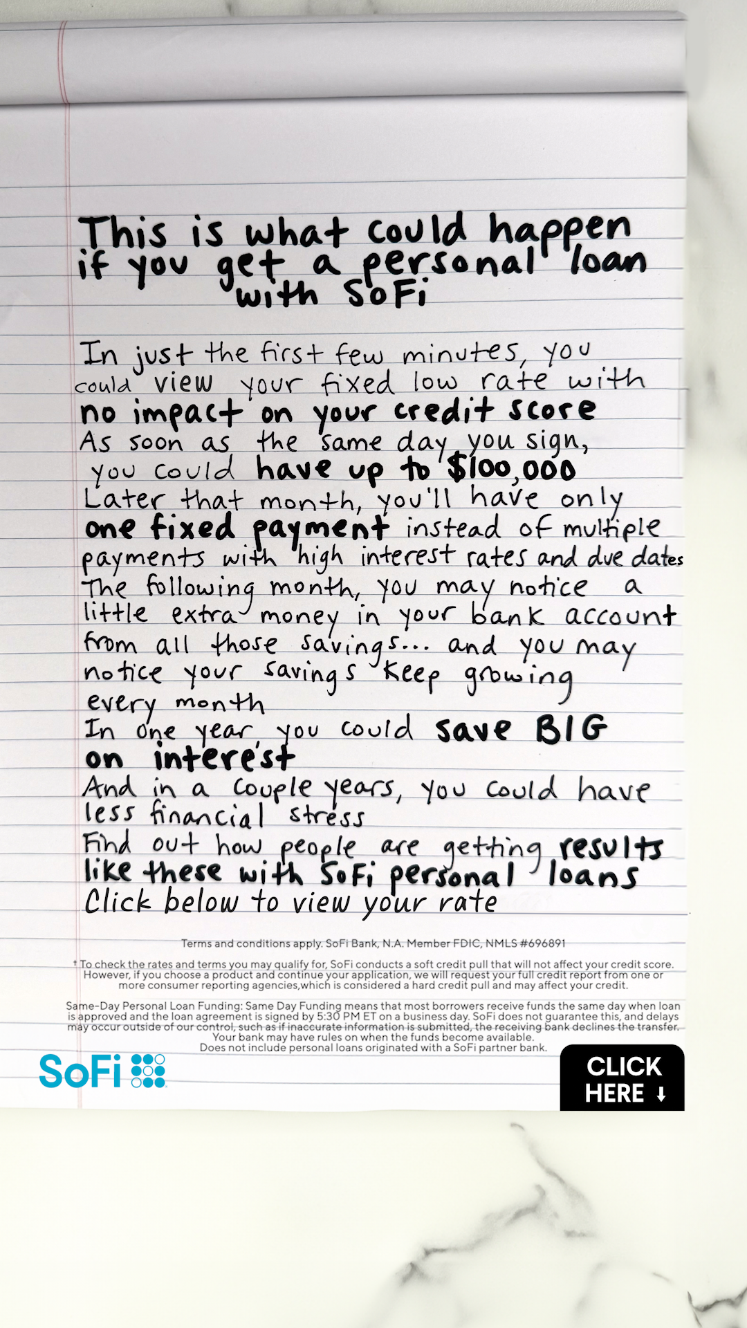 SoFi Facebook ad