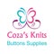 Coza's Knits - Buttons & Knitting patterns for sale