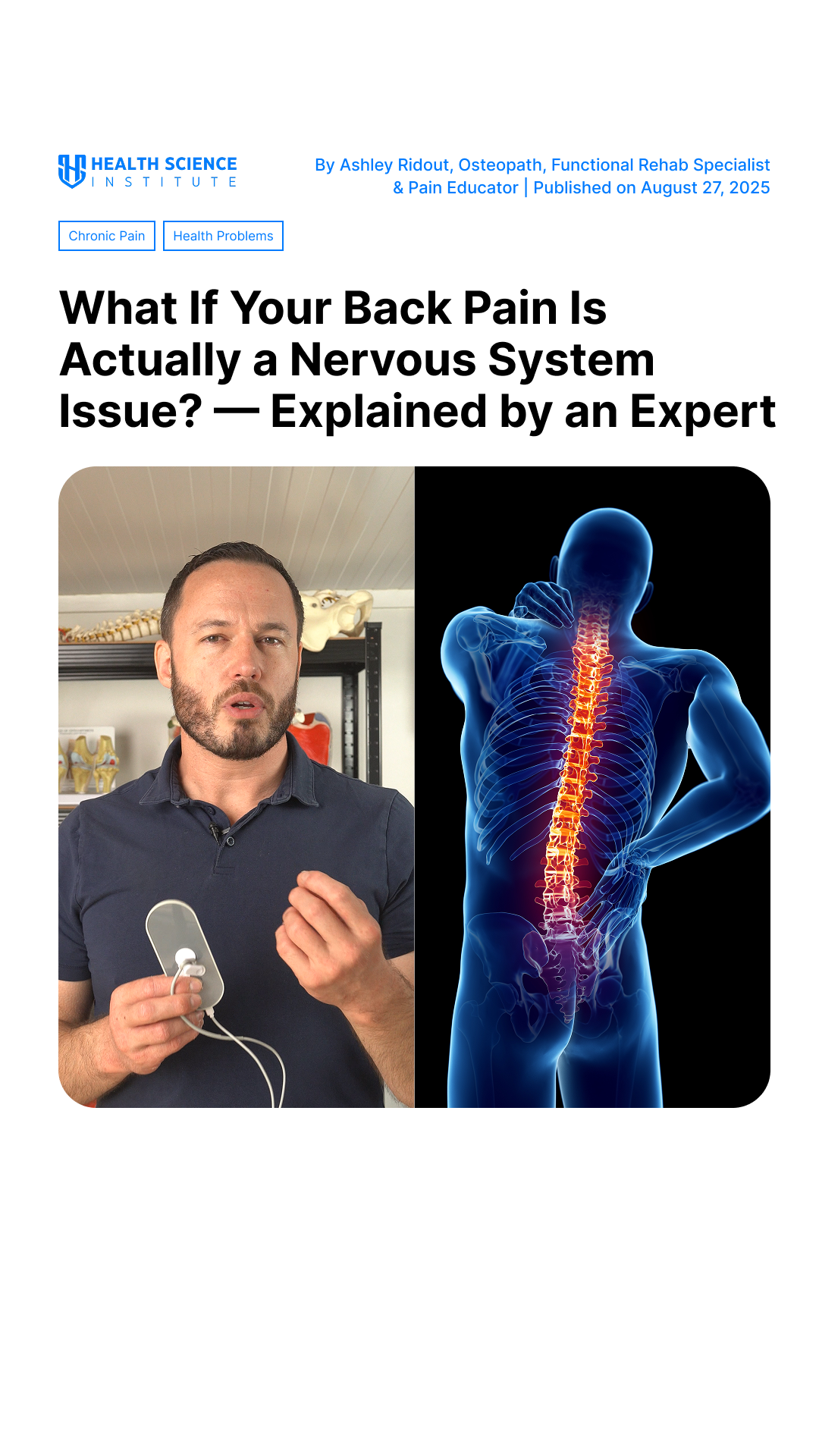 Ashley Ridout Osteopath Facebook ad
