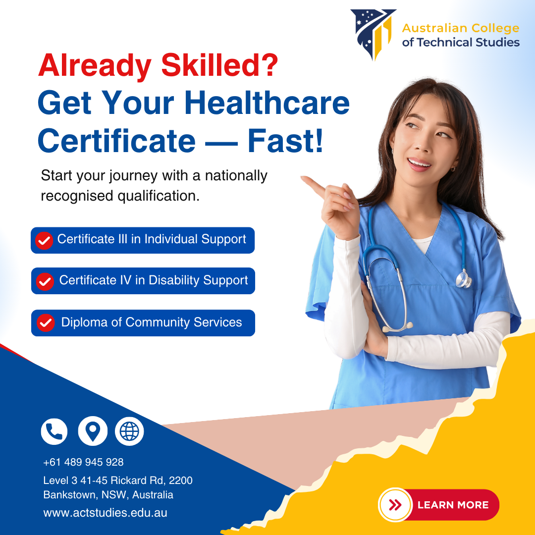 Australian College of Technical Studies-RTO 46254 Facebook ad: Get Certified Fast- Easy & Hassle Free Process!