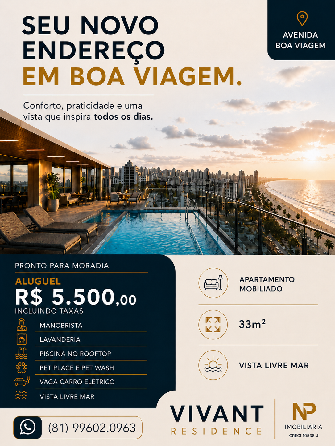 Imobiliária Nailton Paulo Facebook ad: Apartamento mobiliado na Av. Boa Viagem, pronto pra morar…