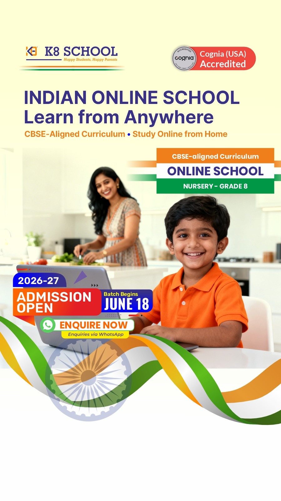K8 School Facebook ad